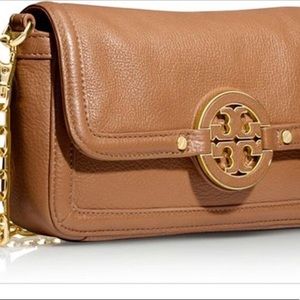 NWT Brown Amanda tory Burch mini cross body bag